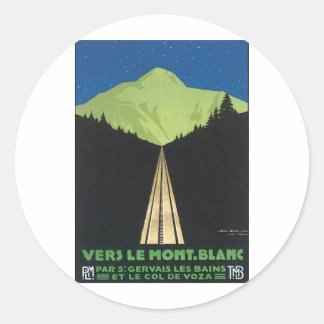 Zum Mont Blanc Runder Aufkleber