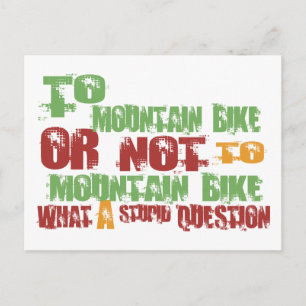 Zum Mountainbike Postkarte