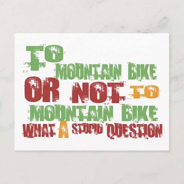 Zum Mountainbike Postkarte (Vorderseite)