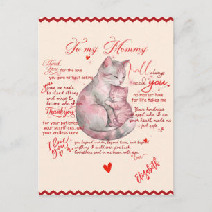 Zum Muttertag: Emotionaler Muttertagsgruß Postkarte