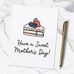 Zum Muttertag Zitat Moderne Line Art Illustration Postkarte