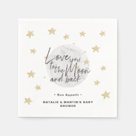 zum neutralen Baby-Duschpapier für Mond und Rückse Serviette