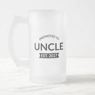 Zum Onkel Befördert Erw. 2027 Neuer Onkel II Mattglas Bierglas