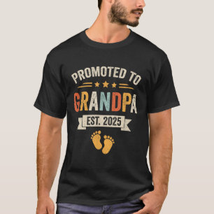 Zum Opa befördert 2025 Erstes Baby 2025 Männer Fra T-Shirt