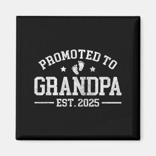 Zum Opa befördert 2025 Opa Est 2025 T-Shirt Magnet