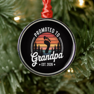 Zum Opa befördert ca. 2026 Ornament Aus Metall