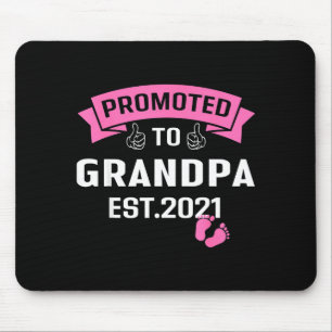 Zum Opa Befördert Est 2021 Lustiger Neuer Großvate Mousepad