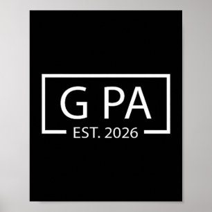Zum Opa Befördert Est 2026 Baby Ankündigung Cket  Poster