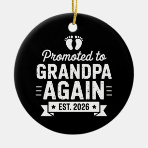 Zum Opa Befördert Est 2026 Bald Familie Keramik Ornament