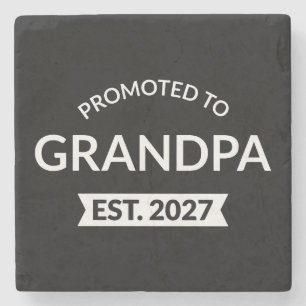 Zum Opa Befördert Est 2027 Neuer Papa II Steinuntersetzer