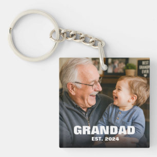 Zum Opa Befördert Etablierte Foto Schlüsselanhänger
