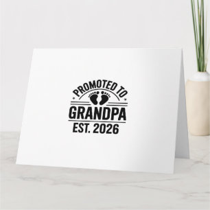 Zum Opa befördert, Gegr. 2026, Lustiger neuer Opa Karte