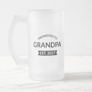 Zum Opa Befördert Geschätzt 2027 Neuer Papa II Mattglas Bierglas
