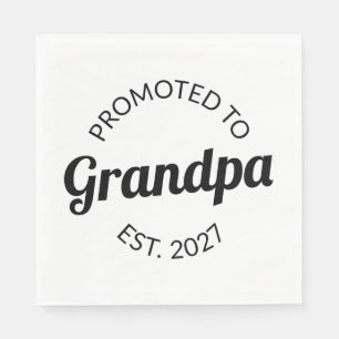 Zum Opa befördert Seit 2027 Neuer Papa I Serviette