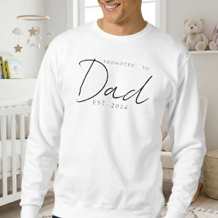 Zum Papa Befördert Cozy Family Schrift Design Sweatshirt