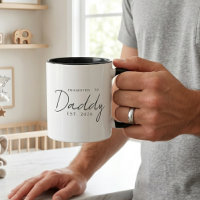 Zum Papa Befördert Elegantes EST-Jahres-Schriftdes
