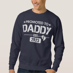 Zum Papa befördert Est 2023 Geschenk Neuer Papa Ba Sweatshirt