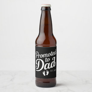 Zum Papa befördert EST 2025 Lustig Bald Papa Bierflaschenetikett