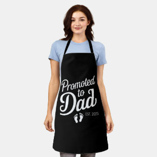 Zum Papa befördert EST 2025 Lustig Bald Papa Schürze