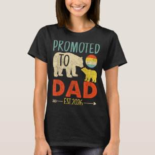 Zum Papa befördert Est 2026 Bald Papa Ft Time Dad T-Shirt