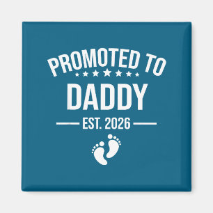Zum Papa befördert est 2026 Schwangerschaftsankünd Magnet