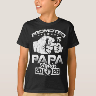 Zum Papa befördert est 2026 Schwangerschaftsankünd T-Shirt