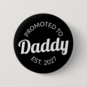 Zum Papa Befördert Est 2027 Neuer Papa Baby Shower Button