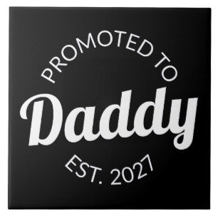 Zum Papa Befördert Est 2027 Neuer Papa Baby Shower Fliese