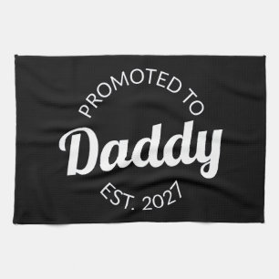 Zum Papa Befördert Est 2027 Neuer Papa Baby Shower Geschirrtuch