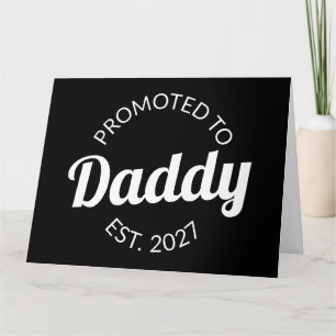 Zum Papa Befördert Est 2027 Neuer Papa Baby Shower Karte