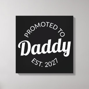 Zum Papa Befördert Est 2027 Neuer Papa Baby Shower Leinwanddruck
