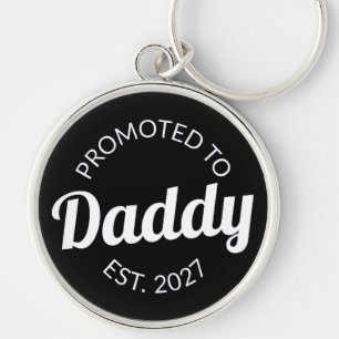 Zum Papa Befördert Est 2027 Neuer Papa Baby Shower Schlüsselanhänger