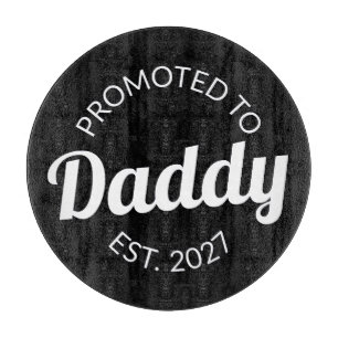 Zum Papa Befördert Est 2027 Neuer Papa Baby Shower Schneidebrett