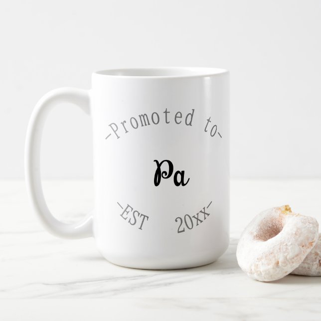 Zum Papa befördert Kaffeetasse (Mit Donut)