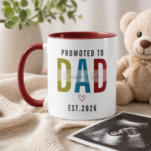 Zum Papa befördert   Persönlicher erster Vatertag Tasse