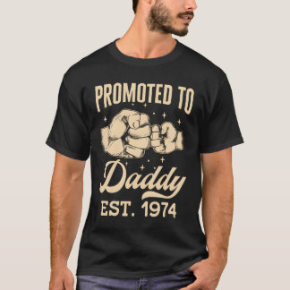 Zum Papa Befördert Seit 1974 Erster Papa Vater T-Shirt