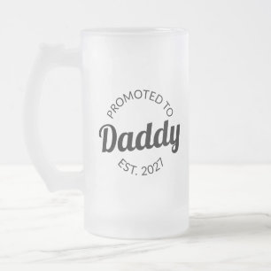 Zum Papa Befördert Seit 2027 Neuer Papa Baby-Party Mattglas Bierglas