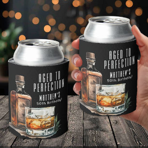 Zum perfekten Alter gereifter Whiskey-Männer-Gebur Dosenkühler