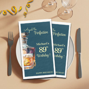 Zum perfekten Alter gereifter Whiskey zum 89. Gebu Serviette