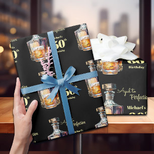 Zum perfekten Alter - Herren 60. Whiskey-Geburtsta Geschenkpapier