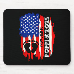 Zum Poppi 2025 Vatertag Stolz Erwartend Befördert Mousepad