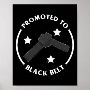Zum schwarzen Gürtel befördertes Karate-Geschenk Poster