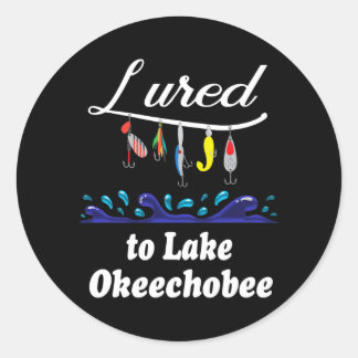 Zum See Okeechobee Léflorida Fischen Runder Aufkleber