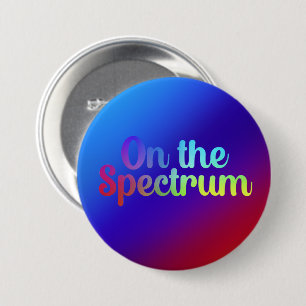 Zum Spektrum: Rainbow-Gradien, Autismus-Bewusstsei Button