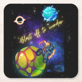 zum Staunen Rechteckiger Pappuntersetzer