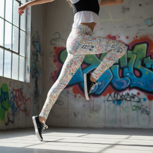 Zum Tanzen geboren Blau Rot Gold ID277 Leggings