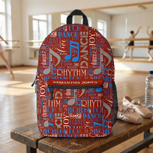 Zum Tanzen geboren Blau/Weiß/Jede Farbe ID277 Bedruckter Rucksack