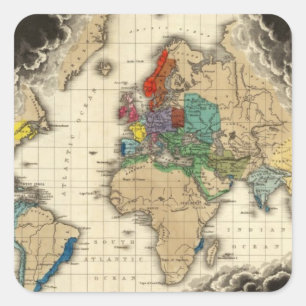Zum Tod von Charles V 1551 Quadratischer Aufkleber