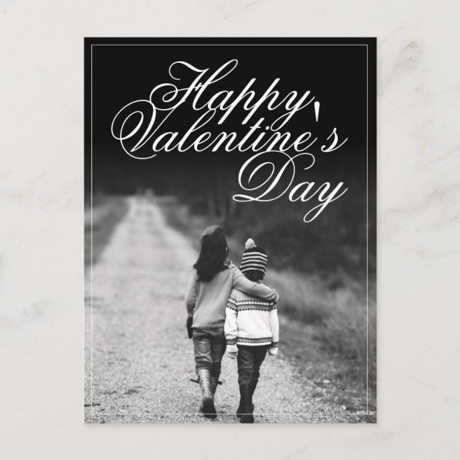 Zum Valentinstag - Seite an Seite Postkarte (Vorderseite)