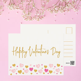 Zum Valentinstag|Wasserfarbenherzen Postkarte